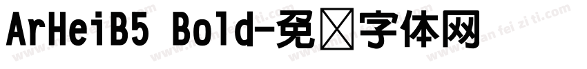 ArHeiB5 Bold字体转换